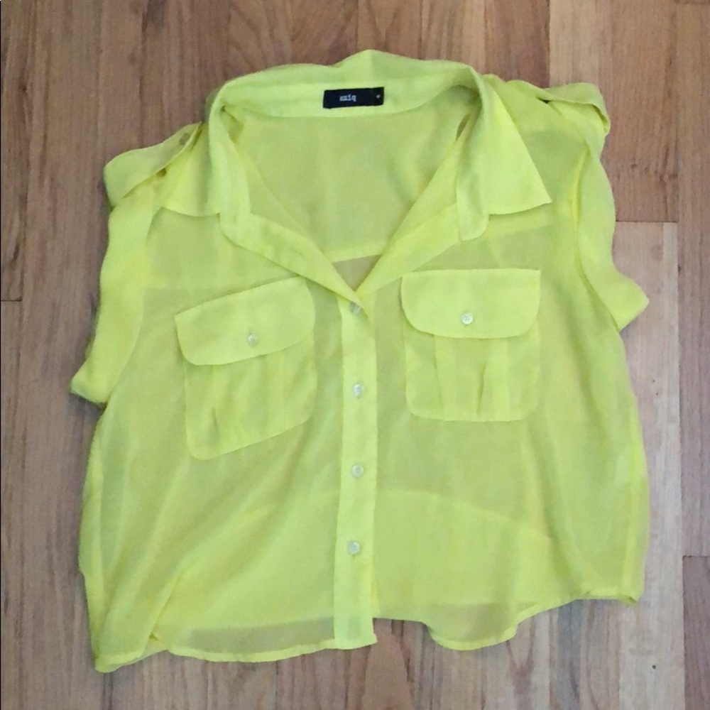Button down crop top